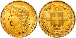 20 Franken, Gold, 1896, Fb. 495, Vz.  Vz - Andere & Zonder Classificatie