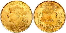 10 Franken, Gold, 1913, Fb. 503, Vz.  Vz - Other & Unclassified