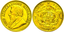 1/2 Pound, Gold, 1892, Fb. 2, Leicht Berieben, Ss.  Ss - Südafrika