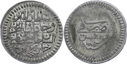 Riyal, 1185, Mustafa III., Tunis, KM 57 (Tunesien), Leichte Prägeschwäche, Kratzer, Ss.  Ss - Oriental