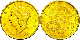 20 Dollars, Gold, 1893, San Francisco, Fb. 178, Kl. Rf., Etwas Grünspan, Ss-vz.  Ss-vz - Andere & Zonder Classificatie