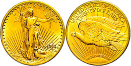 20 Dollars, Gold, 1911, Denver, Fb. 187, Kl. Rf. Und Kr., Vz.  Vz - Altri & Non Classificati