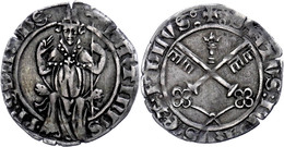 Carlino (1,96g), O.J. (1417-1431), Martin V., Avignon, Kl. Einriss, Ss.  Ss - Non Classificati