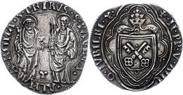 Grosso, O.J. (1447-1455), Nikolaus V., Rom, Muntoni 10, CNI 64, Ss-vz.  Ss-vz - Zonder Classificatie