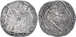 Grosso, O.J. (1458-1464), Paul II., Rom, CNI 80 Var., Muntoni 20, Vz.  Vz - Ohne Zuordnung