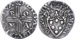 1/2 Giulio, O.J. (1523-1534), Clemens VII., Rom, Serafini 57, CNI 115, Ss.  Ss - Ohne Zuordnung