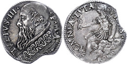 Giulio, O.J. (1550-1555), Rom, Julius III., CNI 105, Ausbruch, Schöne Patina, Ss-vz.  Ss-vz - Ohne Zuordnung