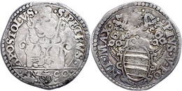 Testone, O.J. (1566-1572), Pius V., Ancona, S-ss.  S-ss - Unclassified