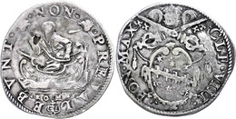 Testone, O.J. (1592-1605), Clemens VIII., Rom, Muntoni 29, Ss.  Ss - Non Classificati