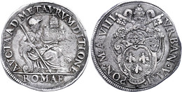 Testone, O.J. (1623-1644), Urban VIII., Rom, Ss.  Ss - Unclassified