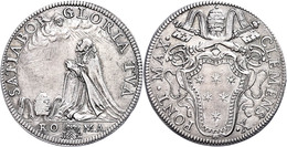 Testone, O.J. (1670-1676), Clemens X., CNI 48, Ss+.  Ss - Ohne Zuordnung