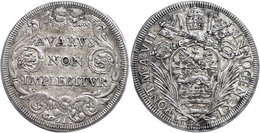 1/2 Piastra, O.J. (1682/1683), Innozenz XI., Rom, Muntoni 50, Schöne Patina, Ss.  Ss - Ohne Zuordnung