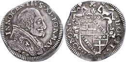 Testone, 1683, Innozenz XI., Bologna, CNI 32, Muntoni 223, Ss.  Ss - Ohne Zuordnung