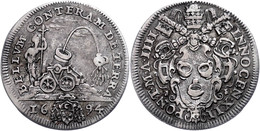 Giulio, 1694, Innozenz VII., Rom, Muntoni 54, Ss.  Ss - Ohne Zuordnung