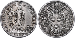 Testone, 1694, Innozenz VII., Rom, Muntoni 40, Ss.  Ss - Ohne Zuordnung