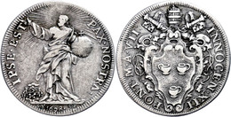 Testone, 1698, Innozenz VII., Rom, Muntoni 41, Ss.  Ss - Ohne Zuordnung