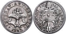 Testone, 1702, Clemens XI., Rom, Muntoni 67, Ss.  Ss - Non Classés