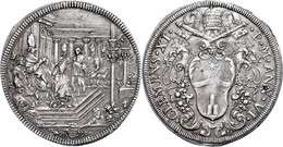 Piastra, 1706, Clemens XI., Rom, Dav. 1434, Muntoni 45, Schrötlingsfehler, Fassungsspuren, Hsp., Kl. Rf., Ss.  Ss - Non Classés