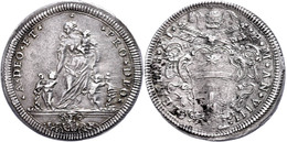 Testone, 1708, Clemens XI., Rom, Muntoni 60, Ss.  Ss - Unclassified