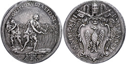 1/2 Piastra, O.J. (1721-1724), Innozenz XIII., Rom, Muntoni 4, Felder Bearbeitet, Hsp., Ss.  Ss - Unclassified