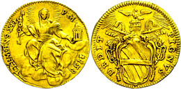 Zecchino, Gold, 1738, Clemens XII., Rom, Fb. 222, Ss-vz.  Ss-vz - Ohne Zuordnung