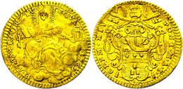 1/2 Zecchino, Gold, 1769, Clemens XIV., Rom, Fb. 241, Ss.  Ss - Ohne Zuordnung