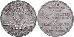 Baden, Silbermedaille (Dm. Ca. 27,90mm, Ca. 5,55g), 1821, Auf Die Kirchenvereinigung. Av: Gespaltener Baum, Zu Den Wurze - Altri & Non Classificati