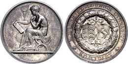 Württemberg, Stuttgart, Silbermedaille (Dm. Ca. 32mm, Ca. 19,74g), O.J. (1881), Von Schwenzer, Auf Das K. Eberhard-Ludwi - Sonstige & Ohne Zuordnung