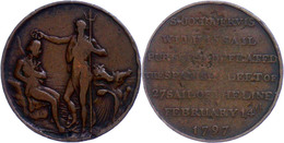 Großbritannien, Kupfermedaille Zu 1/2 Penny (Dm29mm, 10,25g), 1797, Unsigniert. Av. Stehender Neptun Bekrönt Einen Auf F - Autres & Non Classés