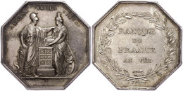 Frankreich, Oktogonales Silberjeton (ca. 36,20x36,10mm, Ca. 23,84g), 1800,  Von Dumarest, Banque De France. Av: Minerva  - Altri & Non Classificati