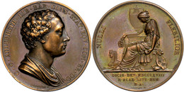 Bronzemedaille (Dm. Ca. 43,10mm, Ca. 28,25g), 1818, Von Salmson. Av: Kopf Nach Rechts, Darum "C C ADLERBETH LIB BAR CONS - Altri & Non Classificati