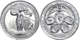 Österreich, Zinnmedaille (Dm.43,5 Mm, 34 G), 1863, Von J. Deschler, Auf Die 50-Jahrfeier Der Völkerschlacht Bei Leipzig, - Autres & Non Classés