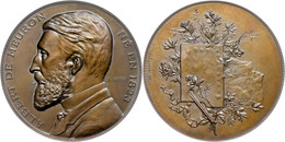 Schweiz, Bronzemedaille (Dm. Ca. 69,00mm, Ca. 187,02g), 1887, Von F. Landry, Auf Den Maler Albert De Meuron. Av: Büste N - Sonstige & Ohne Zuordnung