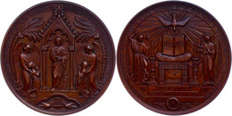 Frankreich, Bronzemedaille (Dm. 70 Mm, 145 G), 1889, Von Oudine, Kommunion/Konfirmationsmedaille, Av: Jesus In Aedicula  - Altri & Non Classificati