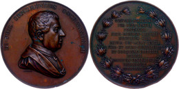 Österreich, Bronzemedaille (Dm.70 Mm, 137 G), 1889, Von Jauner, Auf Sigismund Gschwandner (1824-1896) Mathematiker, Phys - Altri & Non Classificati