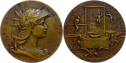 Frankreich, Bronzemedaille (Dm. 49,9 Mm, 57 G), 1893, Von Dubois, Preismedaille Des Kriegsministers Beim Gymnastikwettbe - Autres & Non Classés