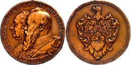 Bayern, Bronzemedaille (Dm. 37,9 Mm, 23 G), 1910, Von L. Chr. Lauer, Erlangen Auf Die 100jährige Zugehörigkeit Der Stadt - Altri & Non Classificati