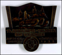 3. Reich, Einseitige Eisengussplakette 1933, "10. Jubiläums-Turnier Bad Wildungen Automobil-Wettbewerb Pfingsten 1933",  - Sonstige & Ohne Zuordnung