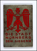 Nürnberg, Siegerplakette, "Die Stadt Nürnberg Den Siegern", Rückseitig Graviert 10. NBG.H.SP.F. 1933 1000 M L. 4. PR., M - Sonstige & Ohne Zuordnung