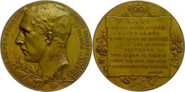 Belgien, Bronzemedaille (Dm 53mm, 57,40g), O.J., Von Baetes. Av: Kopf Von Albert I. Nach Links, Darunter Zweig, Darum Um - Altri & Non Classificati