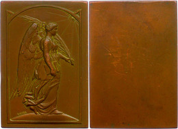 Belgien, Bronzeplakette (39x 57mm, 58,45g), O. J., Von Baetes. Av. Victoria Mit Palmzweig N. R. Gehend. Rev. Glatt, Vz-s - Altri & Non Classificati