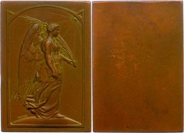 Belgien, Bronzeplakette (39x 57mm, 58,45g), O. J., Von Baetes. Av. Victoria Mit Palmzweig N. R. Gehend. Rev. Glatt, Vz-s - Otros & Sin Clasificación