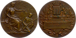 Frankreich, Bronzemedaille (Dm Ca. 35mm, 19g), 1901, Von .CH. Marey. 1. Schützenfest, Kl. Rf., Vz-st.  Vz-st - Other & Unclassified
