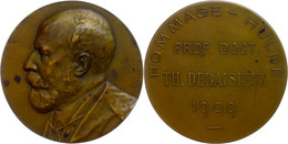 Belgien, Bronzemedaille (Dm Ca. 49mm, 48,40g), 1909, Von F. Vermeylen. Av. Büste Von  Prof. Doc. Th. Debaisieux N.l., Vz - Altri & Non Classificati