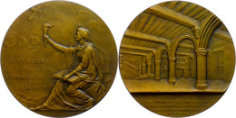 Belgien, Bronzemedaille (Dm. 59,8 Mm, 85 G), 1909, Von F. Vermeylen, 75 Jahre Neugründung Der Katholischen Universität L - Other & Unclassified