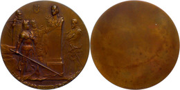 Österreich, Einseitige Bronzemedaille (Dm. 60 Mm, 71 G), 1910, Von Hans Dietrich, Auf Die Feier Des Wiener Journalisten- - Other & Unclassified