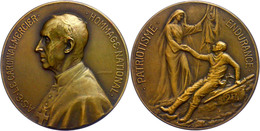 Frankreich, Bronzemedaille (Dm. 37 Mm, 19 G), 1914, Von J. Jourdain, Auf Kardinal Mercier, Av: Brustbild Nach Links, Rev - Otros & Sin Clasificación