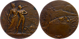 Frankreich, Bronzemedaille (Dm. 50 Mm, 64 G), O.J., Von Coudray, Preismedaille, Av: Marianne Mit Jüngling Nach Rechts, R - Autres & Non Classés
