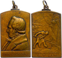 Belgien, Bronzeplakette (24x33 Mm, 14,55 G), 1927, Von Lemaire Und C. Devreese. Zum 110 Jährigen Bestehen Der Firma John - Altri & Non Classificati