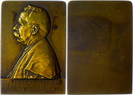 Belgien, Bronzeplakette (43x 62mm, 79,10g), 1932, Von George/petit. Av. Büste Von  A. Ernest Mahaim 1892-1932 N. L., Vz- - Autres & Non Classés